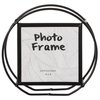 Fabulaxe Modern Circle Shape Black Metal Decor Photo Frame for Tabletop Display, 4 x 6 QI004499.BK.S